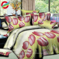 100% polyester 3d big flower design print bed sheet fabric